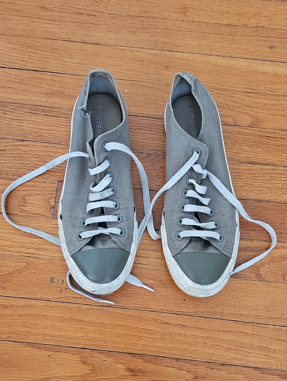 Converse Low-Top Canvas Sneakers in Olive